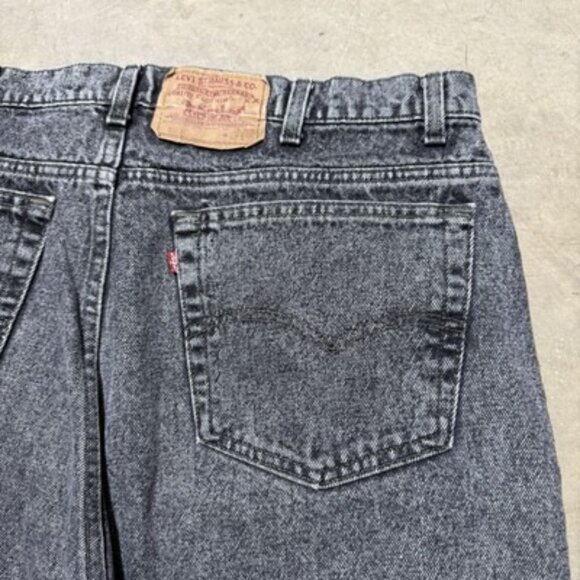 Vintage 90s Levis Jeans 505 Black Stone Wash Straight Leg Regular Denim 40x31 - Picture 12 of 14